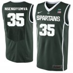 Men Michigan State Spartans NCAA #35 David Nsengiyumva Green Authentic Nike 2019-20 Stitched College Basketball Jersey LR32F07HK